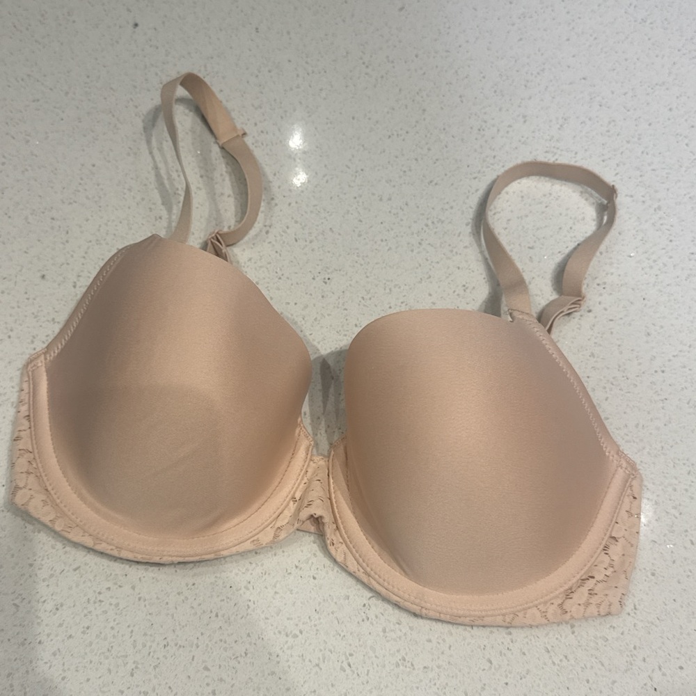 Chantelle Soft Beige Lace Bra, 30DD